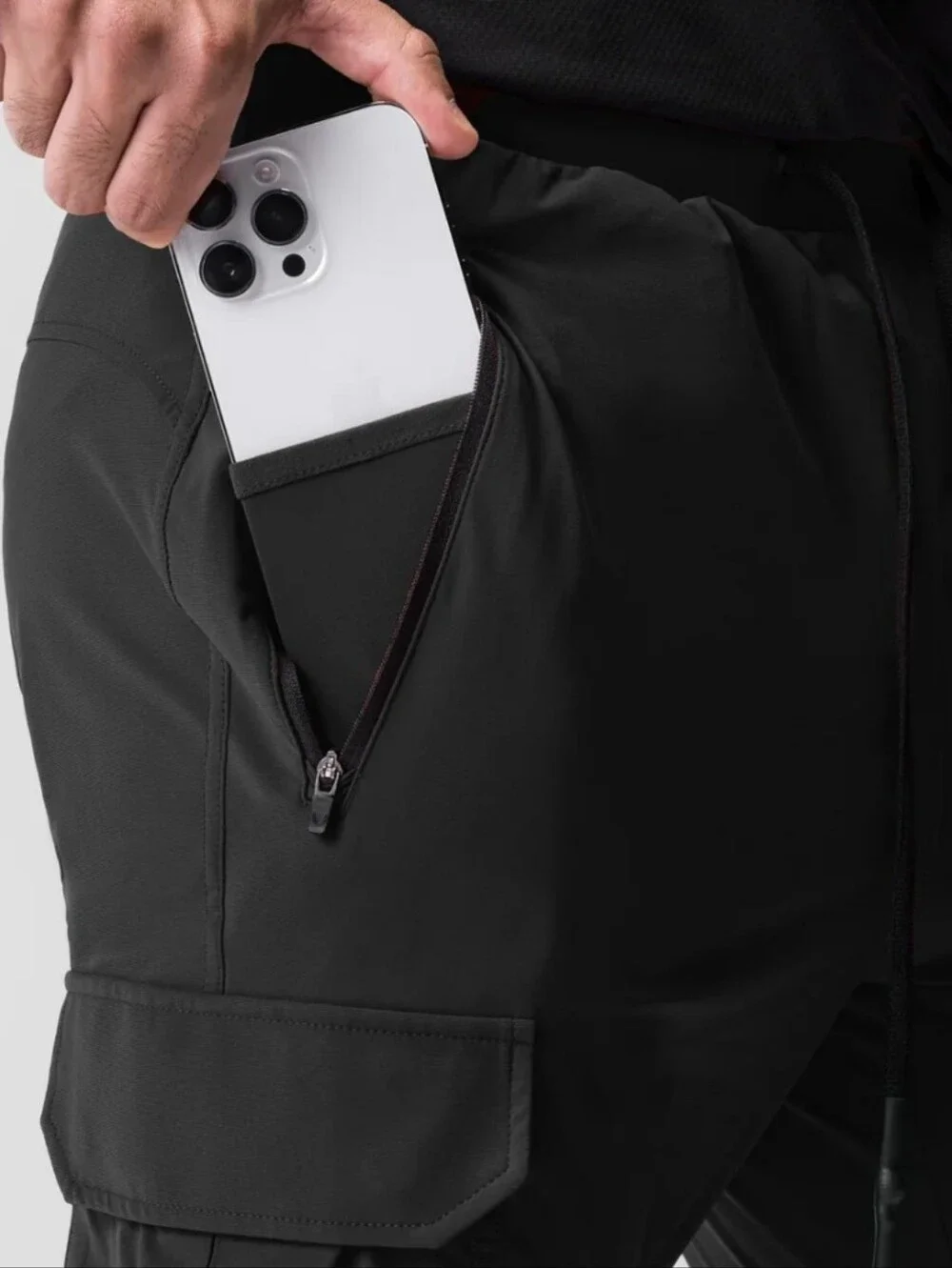 ASRV-DSG-0825 Tetra-Lite® Cargo High Rib Jogger Black- Medium